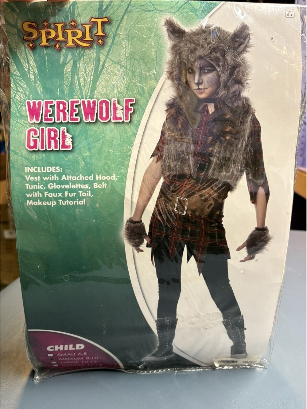 Werewolf Girl for Kids Scary Halloween Costume for Girls Wolf 8-10
